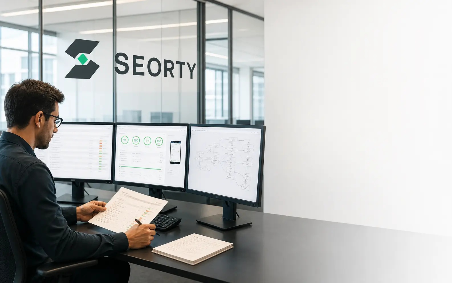 Auditor de SEORTY revisando rendimiento, indexación y arquitectura de una web