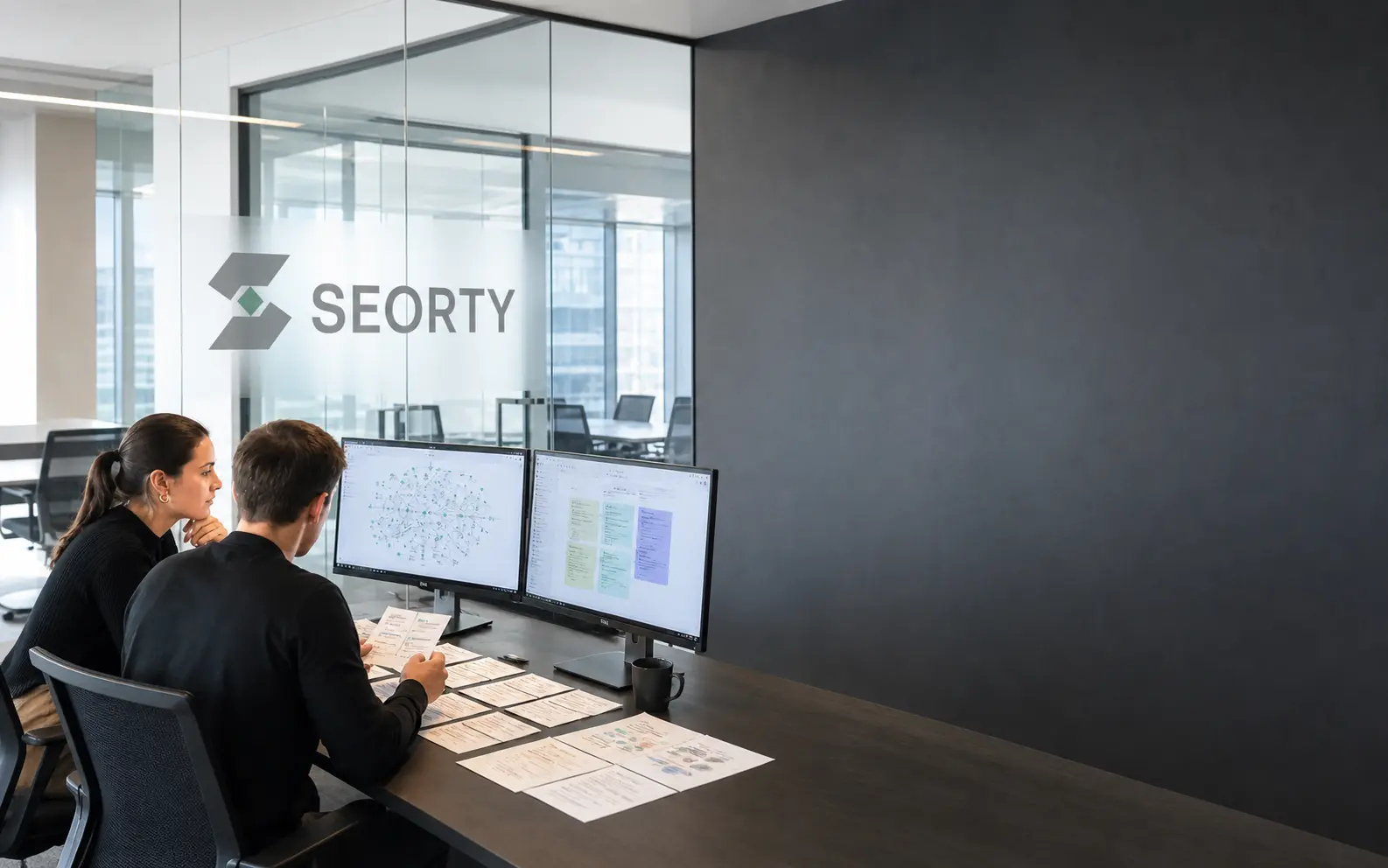 Equipo de SEORTY investigando entidades, preguntas, fuentes y citas para GEO y AEO